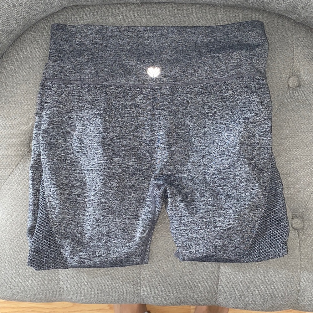 Gray forever21 crop legging with see through sides